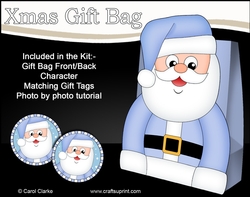 3D Christmas Santa Claus Gift Bag Mini Kit