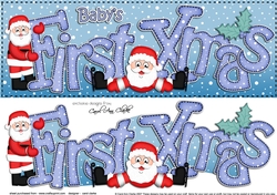 Large DL BABYS FIRST XMAS 3D decoupage 