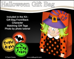 3D Halloween Winnie Witch Gift Bag Mini Kit