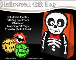 3D Halloween Skeleton Yorik Gift Bag Mini Kit