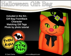 3D Halloween Cat Cinnamon Gift Bag Mini Kit