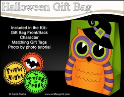3D Halloween Owlvera Owl Gift Bag Mini Kit