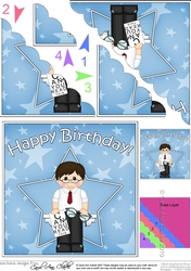 Optician Birthday Scallop Corner Side Stacker