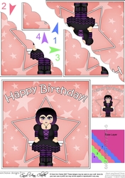 Little Goth Birthday Scallop Corner Side Stacker