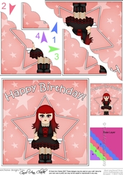 Little Goth Birthday Scallop Corner Side Stacker