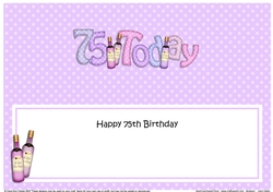 Large DL 75th Birthday insert