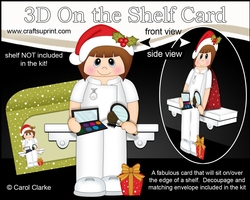 3D On the Shelf Card Kit - The Pamper Palace Little Christmas  Beauty Therapist Breana