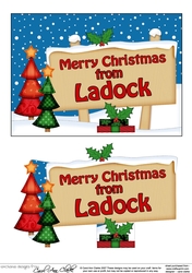 5x7 Merry Christmas from LADOCK Signpost Easicut decoupage
