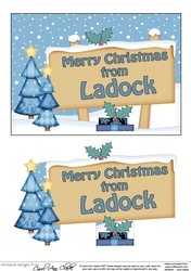 5x7 Merry Christmas from LADOCK Signpost Easicut decoupage