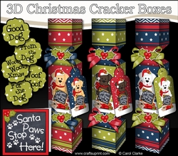3D Golden, Chocolate and White Labrador Dog Christmas Cracker Boxes