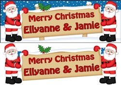 Large DL Merry Christmas ELLYANNE & JAMIE 3D decoupage