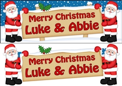 Large DL Merry Christmas LUKE & ABBIE 3D decoupage