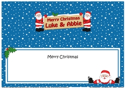Large DL Merry Christmas LUKE & ABBIE insert