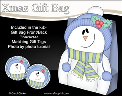 3D Christmas Snowman Rio Gift Bag Mini Kit
