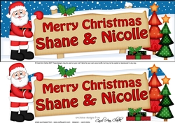 Large DL Merry Christmas SHANE & NICOLLE 3D decoupage