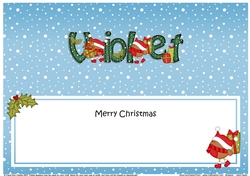Large DL Merry Christmas VIOLET insert