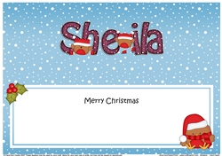 Large DL Merry Christmas SHEILA insert