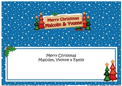 Large DL Merry Christmas MALCOLM & YVONNE insert