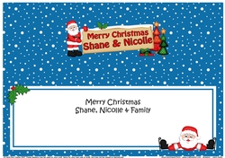 Large DL Merry Christmas SHANE & NICOLLE insert