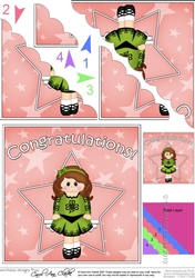 Irish Dancer Congratulations Scallop Corner Side Stacker