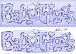 Large DL BABY TRIGGS 3D decoupage