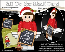 3D On the Shelf Card Kit - Christmas Lady has been good or has She!