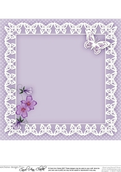 8x8 A Touch of Elegance Violas Pearls and Lace matching insert