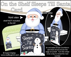 On the Shelf Sleeps Till Santa Card Kit - Christmas Santa Claus