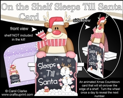 On the Shelf Sleeps Till Santa Card Kit - Christmas Rudolph