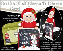 On the Shelf Sleeps Till Santa Card Kit - Christmas Mrs Claus