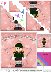 Cub Scout Congratulations Scallop Corner Side Stacker