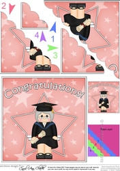 Graduate Congratulations Scallop Corner Side Stacker