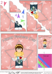 Fathers Day Scallop Corner Side Stacker