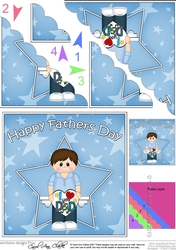 Fathers Day Scallop Corner Side Stacker