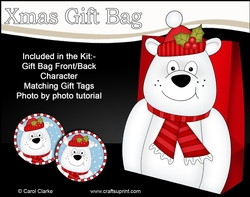 3D Christmas Ben Polar Bear Gift Bag Mini Kit