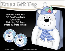 3D Christmas Ben Polar Bear Gift Bag Mini Kit