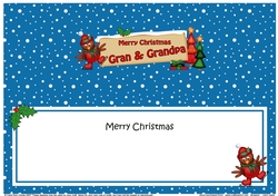 Large DL Merry Christmas GRAN & GRANDPA insert