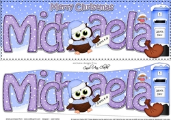 Large DL Merry Christmas MICHAELA 3D decoupage