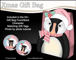 3D Christmas Little Puffin Minnow Gift Bag Mini Kit
