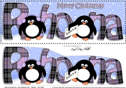 Large DL Merry Christmas RHONA 3D decoupage