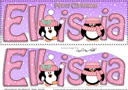 Large DL Merry Christmas ELLISIA 3D decoupage