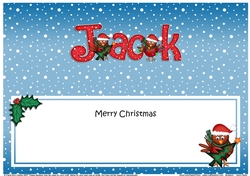 Large DL Merry Christmas JACK insert