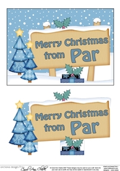 5x7 Merry Christmas from PAR Signpost Easicut decoupage