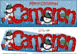 Large DL Merry Christmas CAMERON 3D decoupage