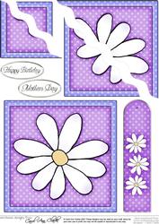 Daisy Quick Card with Wavy Corner Side Stacker Topper