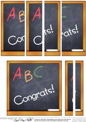 Congrats Blackboard Quick Card Side Stacker Topper