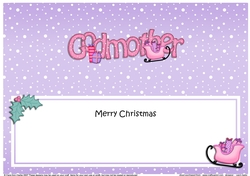 Large DL Merry Christmas GODMOTHER insert