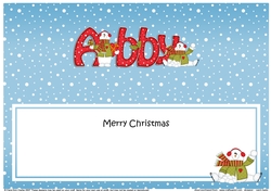 Large DL Merry Christmas ABBY insert