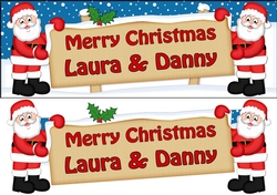 Large DL Merry Christmas LAURA & DANNY 3D decoupage
