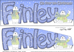 Large DL Merry 1st Christmas FINLEY 3D decoupage